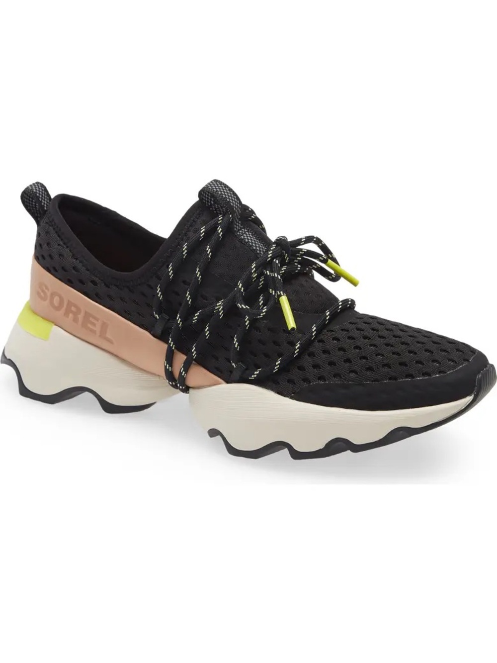 Sorel Black Peach Accent Athletic Slip-On Sneakers